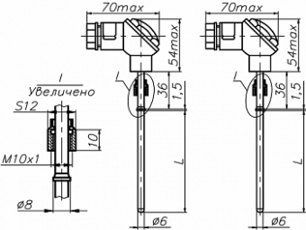Комплект термопреобразователей КТПТР-04-1-100П-70